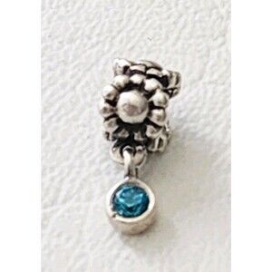 PANDORA Blue Topaz Flower Daisy dangle 790386tpp 16mm